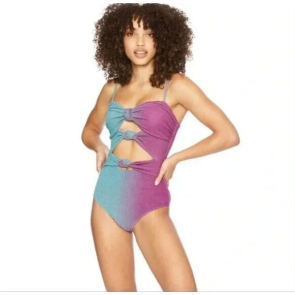 Free People Other - Free People Beach Riot Karla Sparkle Ombré one piece swimsuit XS NEW